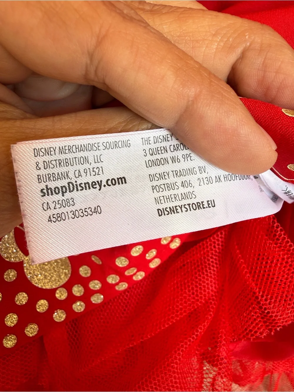 Disney Red Toddler Dress